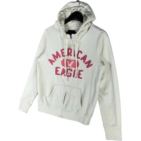 Women's American Eagle Spellout Full Zip Hoodie - Picture 3 of 9